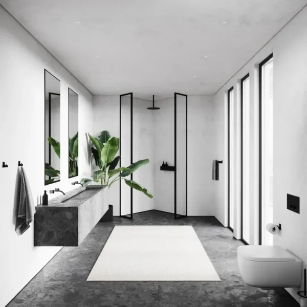 Nichba Badezimmeraccessoires^Toilettenbürste, Schwarz