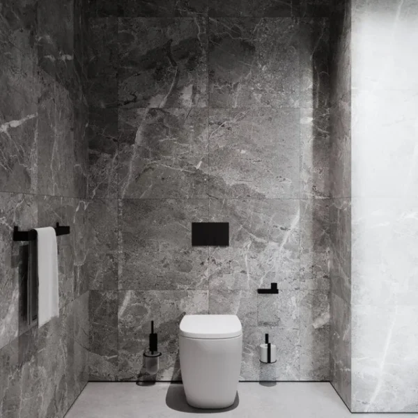 Nichba Badezimmeraccessoires^Toilettenbürste, Schwarz