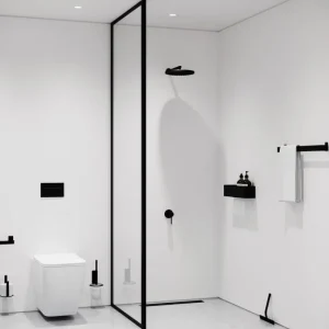 Nichba Badezimmeraccessoires^Toilettenbürste, Schwarz