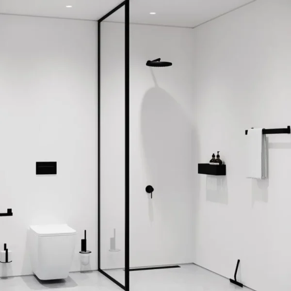Nichba Badezimmeraccessoires^Toilettenbürste, Schwarz