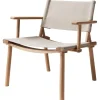 HAY Sitzgelegenheiten-Nikari December Loungestuhl, Eiche - Leinencanvas