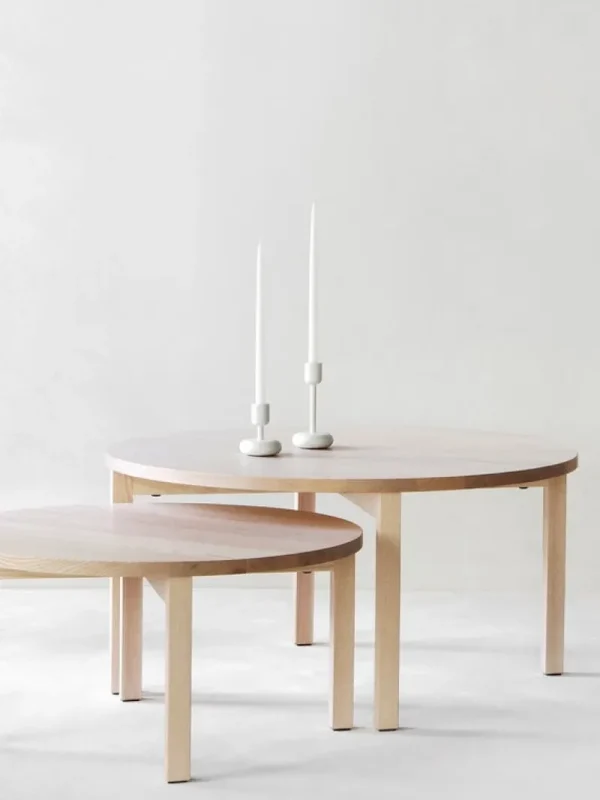 Nikari Tische-Runder Periferia Couchtisch, 90 cm, Esche