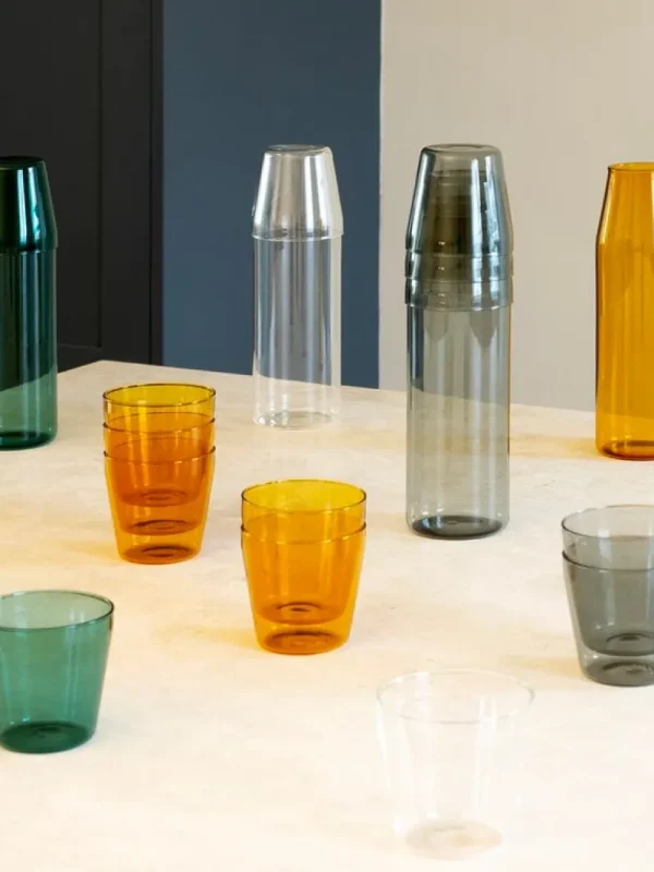 Nine Gläser Und Tassen^Milchglas, 2er-Set, aqua