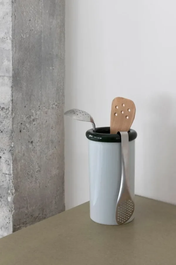 ferm LIVING Vasen-Nine Rod Vase, 21,5 x 12,3 cm, dunkelgrün - hellblau