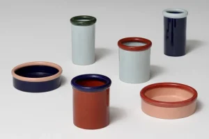 STOFF Copenhagen Vasen-Nine Rod Vase, 21,5 x 12,3 cm, hellblau - dunkelblau