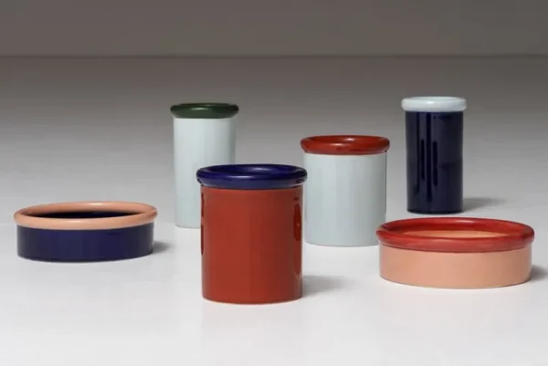 STOFF Copenhagen Vasen-Nine Rod Vase, 21,5 x 12,3 cm, hellblau - dunkelblau
