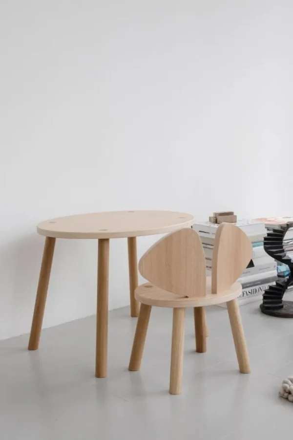 Kinder Nofred Möbel Für Das Kinderzimmer^Mouse Tisch, niedrig, Eiche lackiert