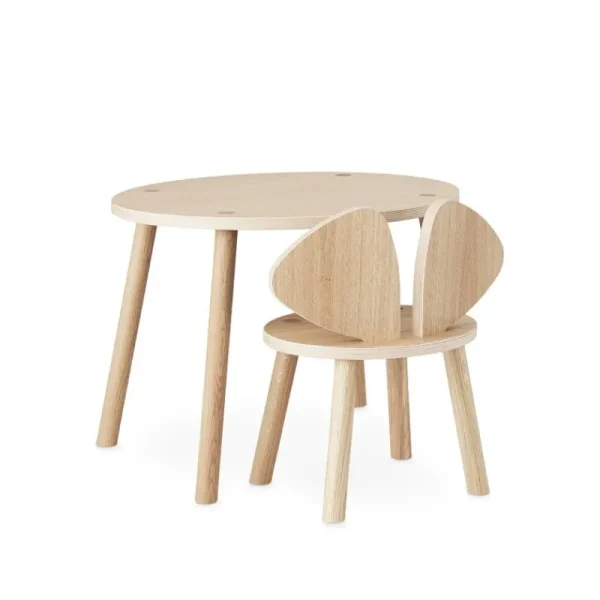 Kinder Nofred Möbel Für Das Kinderzimmer^Mouse Tisch, niedrig, Eiche lackiert