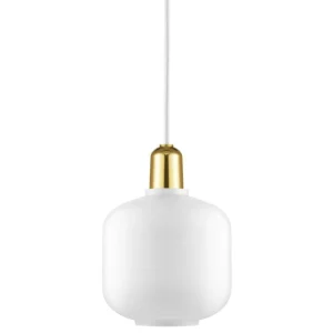 Louis Poulsen Deckenleuchten-Normann Copenhagen Amp Leuchte, klein, Weiß - Messing