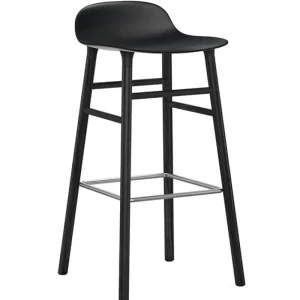 Vitra Sitzgelegenheiten-Normann Copenhagen Barhocker Form, 75 cm, schwarz – Eiche schwarz