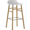 Vitra Sitzgelegenheiten-Normann Copenhagen Barhocker Form, 75 cm, weiß – Eiche