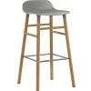 Artek Sitzgelegenheiten-Normann Copenhagen Barhocker Form, 75 cm, grau – Eiche