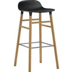 Artek Sitzgelegenheiten-Normann Copenhagen Barhocker Form, 75 cm, schwarz – Eiche
