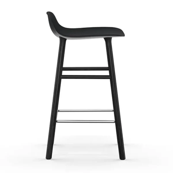 Muuto Sitzgelegenheiten-Normann Copenhagen Barhocker Form, 65 cm, schwarz – Eiche schwarz