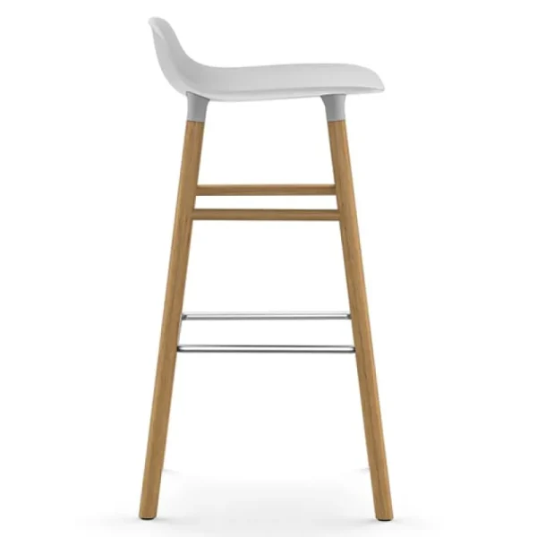 Vitra Sitzgelegenheiten-Normann Copenhagen Barhocker Form, 75 cm, weiß – Eiche