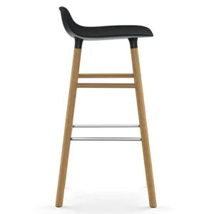 Artek Sitzgelegenheiten-Normann Copenhagen Barhocker Form, 75 cm, schwarz – Eiche