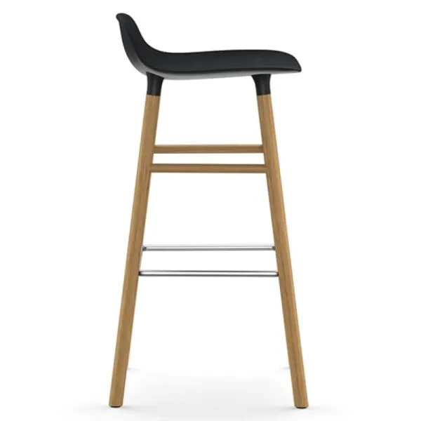 Artek Sitzgelegenheiten-Normann Copenhagen Barhocker Form, 75 cm, schwarz – Eiche
