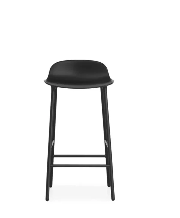 Muuto Sitzgelegenheiten-Normann Copenhagen Barhocker Form, 65 cm, schwarzer Stahl – Schwarz