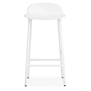 GUBI Sitzgelegenheiten-Normann Copenhagen Barhocker Form, 65 cm, weißer Stahl – weiß