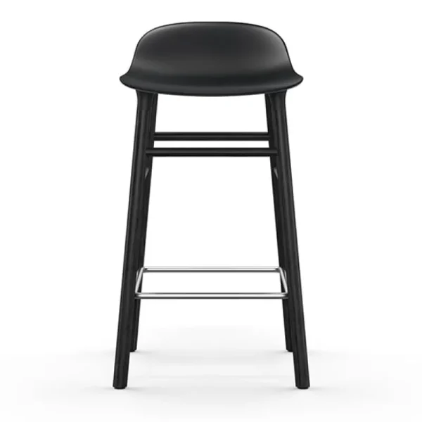 Muuto Sitzgelegenheiten-Normann Copenhagen Barhocker Form, 65 cm, schwarz – Eiche schwarz