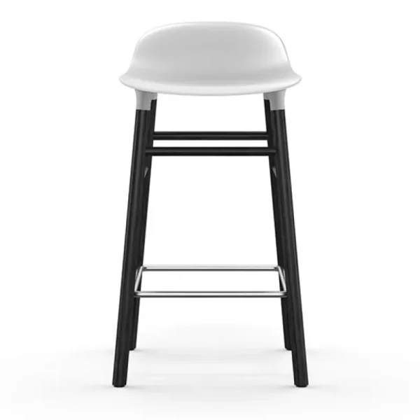Muuto Sitzgelegenheiten-Normann Copenhagen Barhocker Form, 65 cm, weiß – Eiche schwarz