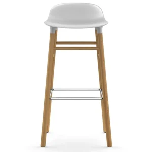 Vitra Sitzgelegenheiten-Normann Copenhagen Barhocker Form, 75 cm, weiß – Eiche