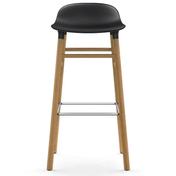 Artek Sitzgelegenheiten-Normann Copenhagen Barhocker Form, 75 cm, schwarz – Eiche