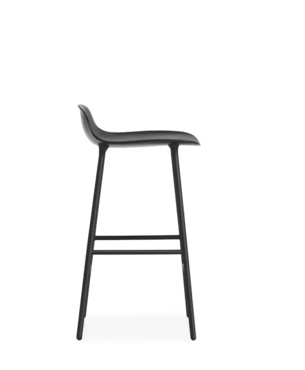 Muuto Sitzgelegenheiten-Normann Copenhagen Barhocker Form, 65 cm, schwarzer Stahl – Schwarz