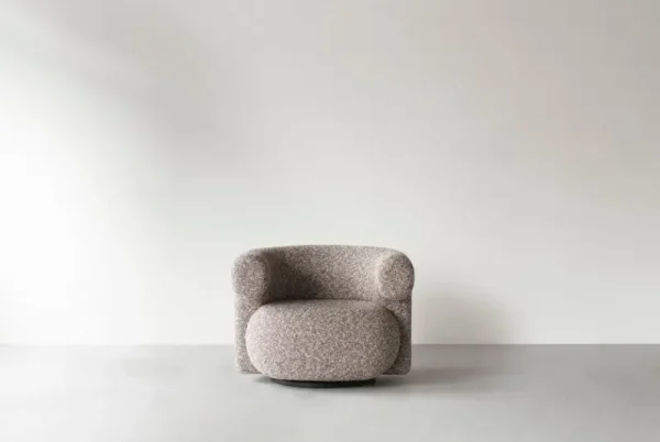 GUBI Sitzgelegenheiten-Normann Copenhagen Burra Loungesessel, drehbar mit Rückdrehfunktion, Zero 0011