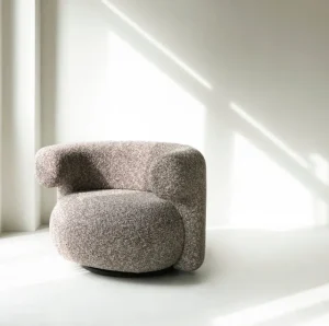 GUBI Sitzgelegenheiten-Normann Copenhagen Burra Loungesessel, drehbar mit Rückdrehfunktion, Zero 0011