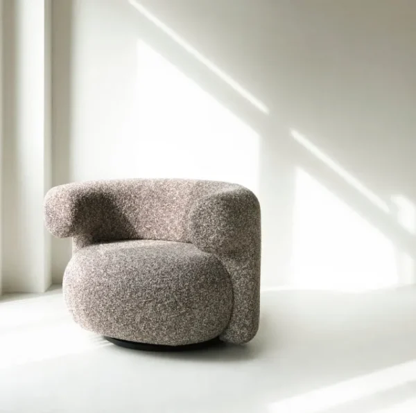 GUBI Sitzgelegenheiten-Normann Copenhagen Burra Loungesessel, drehbar mit Rückdrehfunktion, Zero 0011