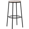 Normann Copenhagen Sitzgelegenheiten-Circa Barhocker, 75 cm, schwarzer Stahl - Eiche