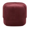 Normann Copenhagen Sitzgelegenheiten-Circus Hocker, klein, dunkelrotes Velours