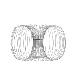 Audo Copenhagen Deckenleuchten-Normann Copenhagen Coil Pendelleuchte, 76 cm, Edelstahl
