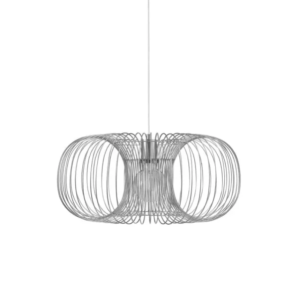 Audo Copenhagen Deckenleuchten-Normann Copenhagen Coil Pendelleuchte, 50 cm, Edelstahl