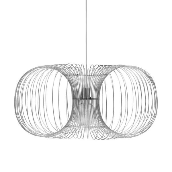 Audo Copenhagen Deckenleuchten-Normann Copenhagen Coil Pendelleuchte, 90 cm, Edelstahl