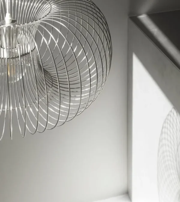 Audo Copenhagen Deckenleuchten-Normann Copenhagen Coil Pendelleuchte, 50 cm, Edelstahl