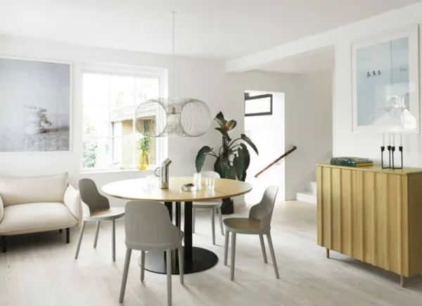 Audo Copenhagen Deckenleuchten-Normann Copenhagen Coil Pendelleuchte, 90 cm, Edelstahl