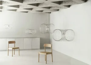 Audo Copenhagen Deckenleuchten-Normann Copenhagen Coil Pendelleuchte, 50 cm, Edelstahl