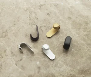 Normann Copenhagen Garderoben Und Kleiderbügel^Curve Minihaken, 2 Stk., Mattgold