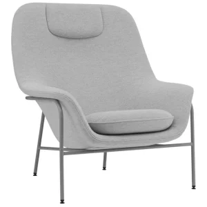 Serax Sitzgelegenheiten-Normann Copenhagen Drape Loungesessel, Kopfstütze, Hallingdal 110 - Grau