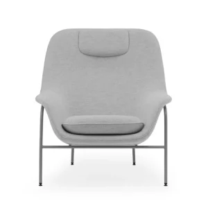 Serax Sitzgelegenheiten-Normann Copenhagen Drape Loungesessel, Kopfstütze, Hallingdal 110 - Grau