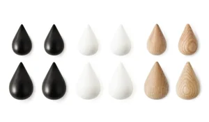 Normann Copenhagen Garderoben Und Kleiderbügel^Dropit Haken, klein, 2 Stück, Natur