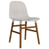 Tolix Sitzgelegenheiten-Normann Copenhagen Form Stuhl, warmes Grau - Walnuss