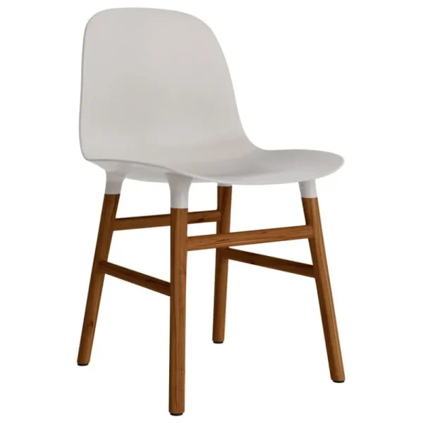 Tolix Sitzgelegenheiten-Normann Copenhagen Form Stuhl, warmes Grau - Walnuss