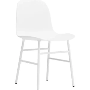 Artek Sitzgelegenheiten-Normann Copenhagen Form Stuhl, weißer Stahl – weiß