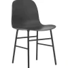 &Tradition Sitzgelegenheiten-Normann Copenhagen Form Stuhl, schwarzer Stahl – Schwarz