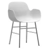 Muuto Sitzgelegenheiten-Normann Copenhagen Form Stuhl, Chrom – Weiß