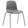 Normann Copenhagen Sitzgelegenheiten-Form Stuhl, stapelbar, Stahl schwarz - Grau