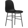 Normann Copenhagen Sitzgelegenheiten-Form Stuhl, schwarzer Stahl - schwarzes Ultra-Leder